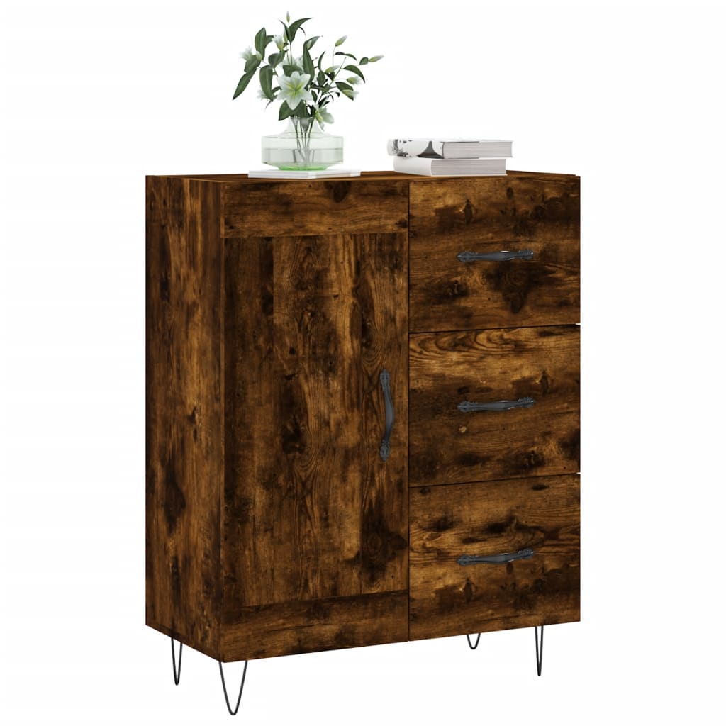 Sideboard Smoked Oak 69.5 X 34 X 90 Cm Wood Based Panel