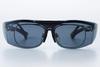 Large Glasses Polarized Smoke Flip-up Overglasses, Compatible, Lenses,
