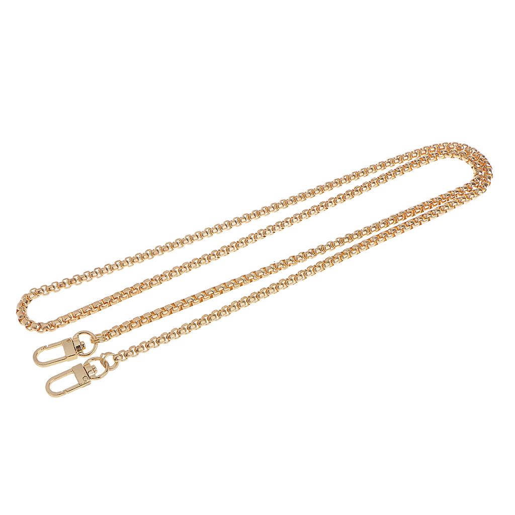 Metal Purse Chain Strap Replacement Handbag Bag Accessories, with Metal Buckles, 47 Inch