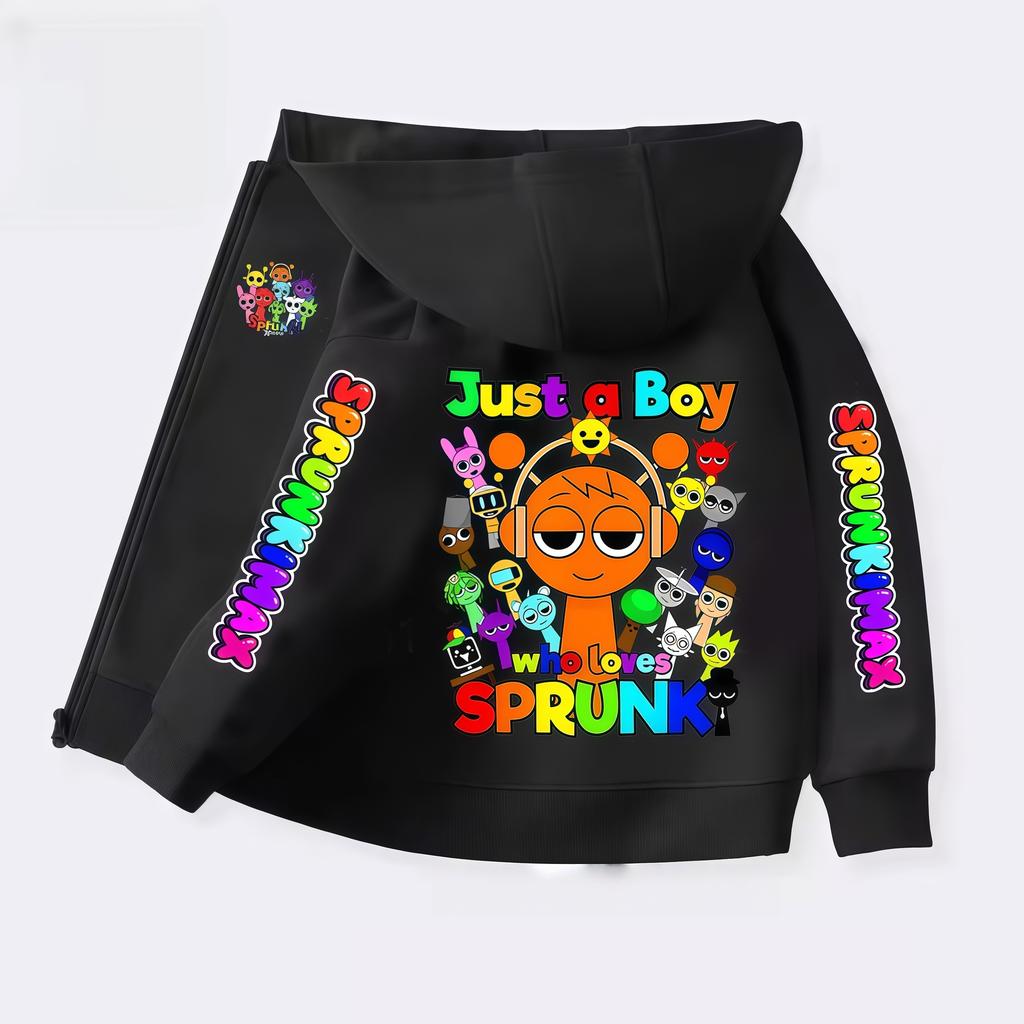 Bluzy z kapturem Sprunki dla dzieci Incredibox Figurki anime Bluza dla dziewczynki Dziecięcy wiosenno-jesienny sweter Prezent Ubrania dla chłopców 4-14L
