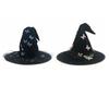 Mesh Halloween Witch Hat Black Halloween Black Cap Foldable Butterfly Wizard Cap  Masquerade