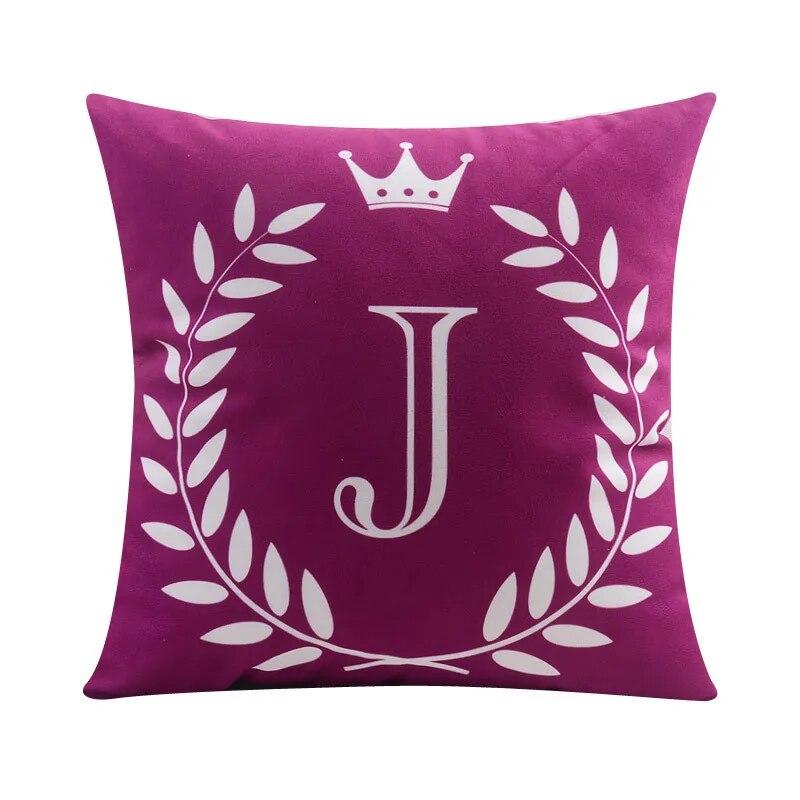 45*45CM 26 English Letters Plush Pillowcase Wedding Party Festival Decoration Sofa Office Seat Car Cushion Cover Home