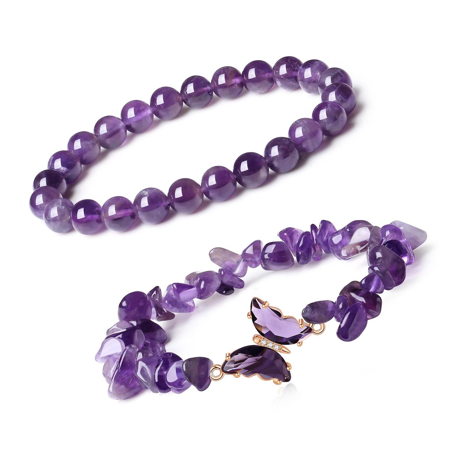 

Модный браслет с хрустальной бабочкой Уникальный браслет с хрустальной бабочкой с натуральными каменными бусинами для любителей моды