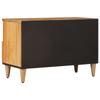 TV Cabinet with Shelf Natural 70 X 33 X 46 Cm Solid Mango Wood
