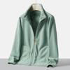Winter Womens Fleece Jacket Double Sided Windbreaker Warm Thick Coral Fleece Coat Outwear Thermal Jacket Woman Fleeced Clothing