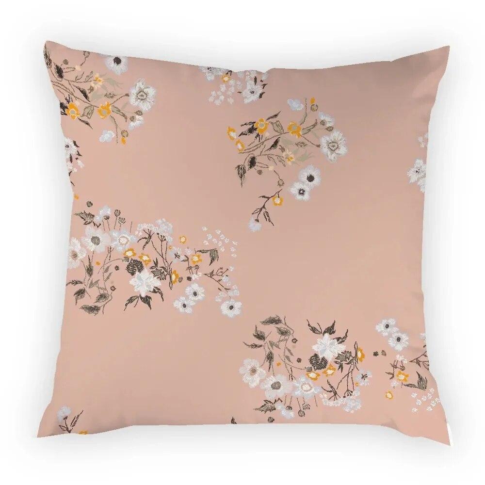 Dekorativt blomstertrekk til putevar sofa hjemmedekor farger