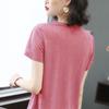 Women's Short-sleeved Chiffon T-shirt Loose Middle-aged Age Reduction Tops Fashion Women's Summer Clothes for Mothers
