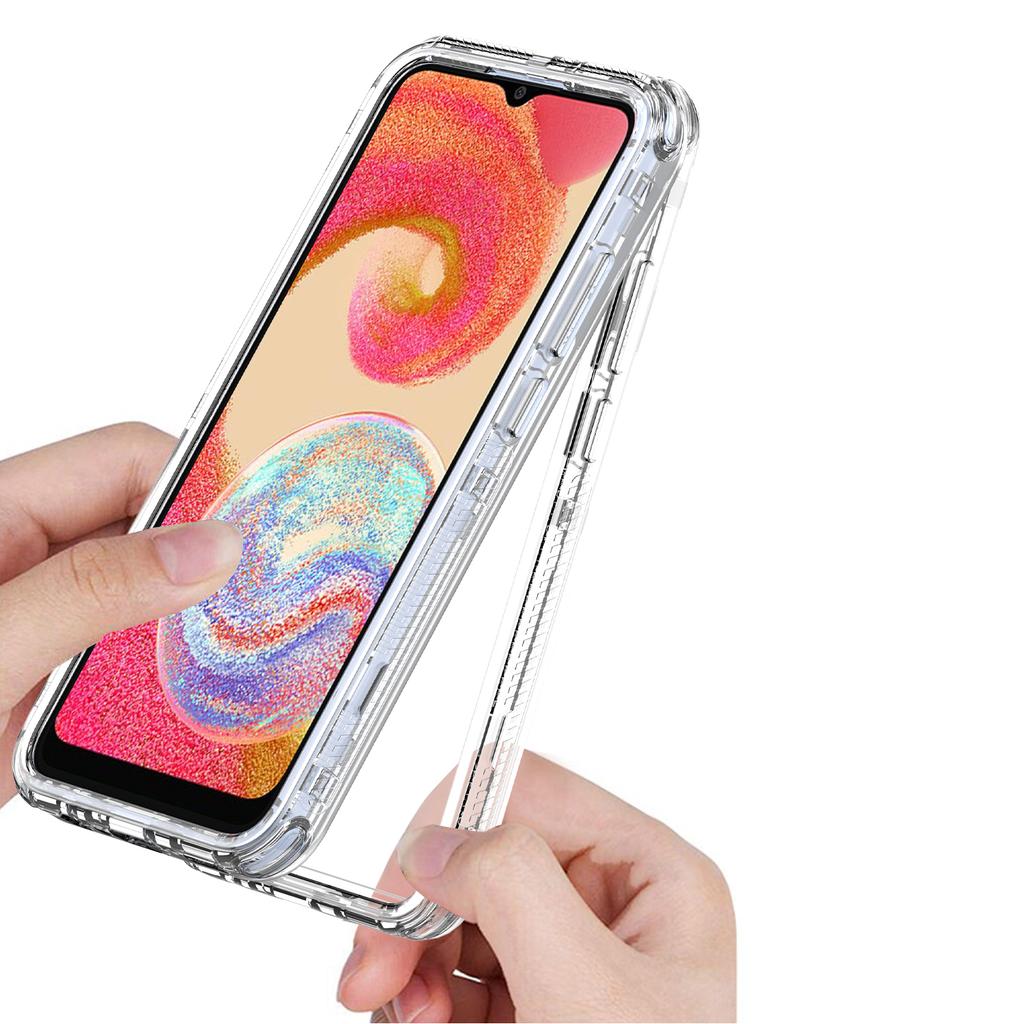 For Samsung Galaxy A04e 4G/F04 4G/M04 4G Case Acrylic+TPU Clear Phone Cover