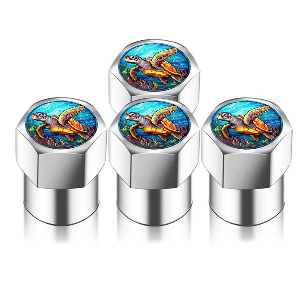 4PCS DIY Universal For Gold Turtle Shape Car Wheel Tire Air Valve Caps Stem Car Stickers For Cars Motor Auto Accessories Decor Gift