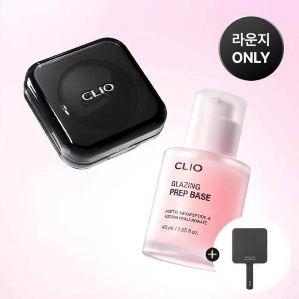 Clio Kill Cover Foundwear Cushion Special Set (Main Product + Refill + Glaze Prep Base Gift) Square Hand Mirror (1 Pcs) 19C Light + Prep Base