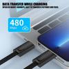 Phone Lanyard Data Cable Quick Charging PD65W USB C To Type C Short Cable 16CM with Keychain Hook Efficient Power Supply