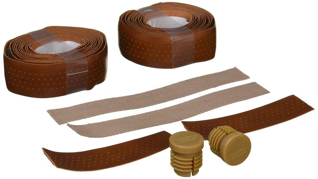 Japanese BROOKS Bicycle Grips and Bar Tape BAR Honey Brown [Official Product] [LEATHER TAPE]