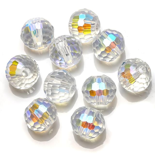 AAA 96 boule à facettes perle 14mm 10 pièces breloques perles de verre fabrication de bijoux bricolage artisanat en cristal perles pour la décoration