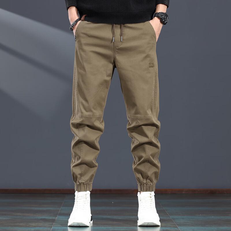 

Jielenuo Men s Retro American Workwear Harem Jogger Pants S (fits 90-110 lbs)