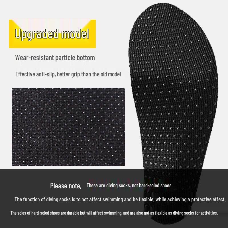 Professional Non-Slip Diving Socks - 3mm & 5mm Thick, Wear-Resistant, Cut-Resistant, Mid-Calf for Surfing & Wading