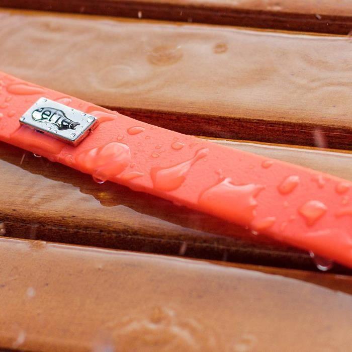 Collier pour Chiens - PetTec - Classique - Imperméable - Flexible - Rembourré 30-40cm - Orange