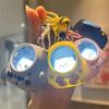 Porte-clés lumineux en forme de chat et d'ours, pendentif pour couple, chat astronaute, bijoux cadeau