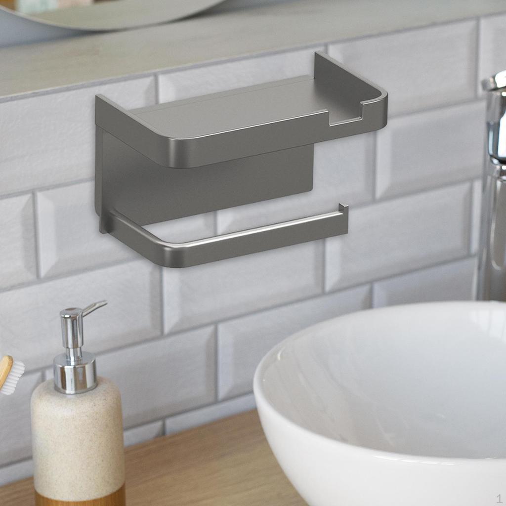 Toilet Paper Dispenser with Phone Rack