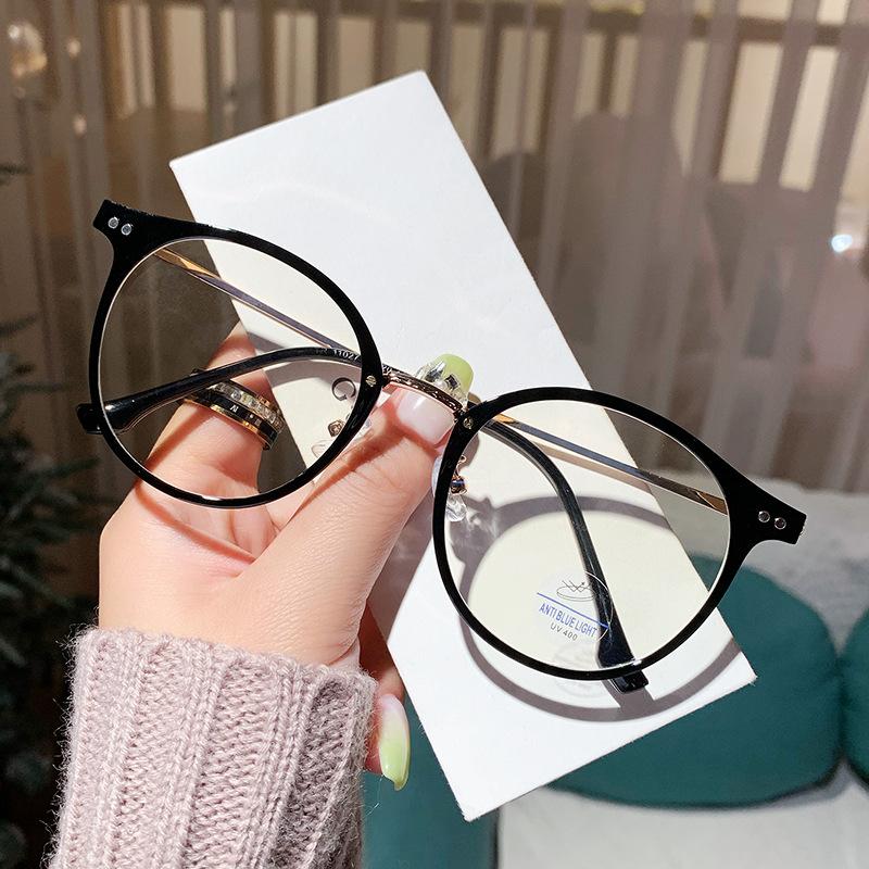 Ultra-light Tr Glasses For Men's Trendy Blue Light Can Be Matched With Small Face Frame For Women's Flat Light Glass 11027