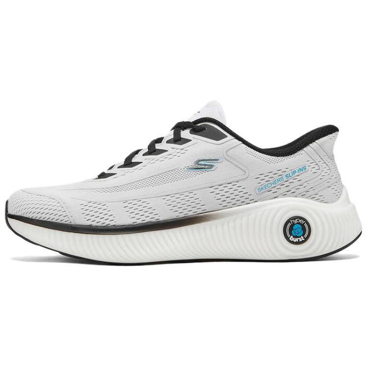 Skechers Go Run Anywhere Модные Удобные Прочные Низкие Беговые Кроссовки Мужские беговые кроссовки Серый Белый 220661-WBK 42