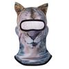 3D kočičí cyklistická kukla obličejová kapuce s ušima Zvířecí potisk obličejová maska ​​kukly pro outdoorové aktivity Hudební festivaly Raves Ski