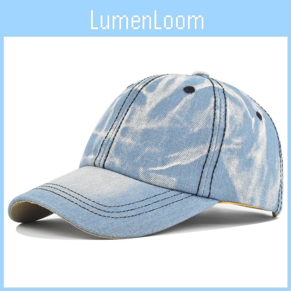 Adjustable Denim Baseball Cap With Infinite Symbol Elements For Four Seasons