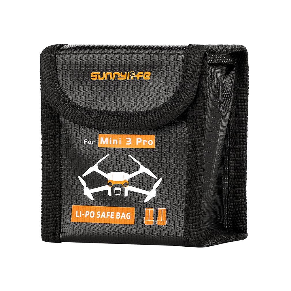 Lipo Battery Safe Bag Fireproof Safety Charging Storage Bag Compatible with DJI Mini 3/3 Pro RC Drone for 3pcs Batteries