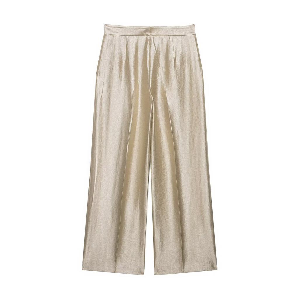 European and American style, wholesale women's clothing, fashionable and versatile temperament, slim tube top suit + straight pants