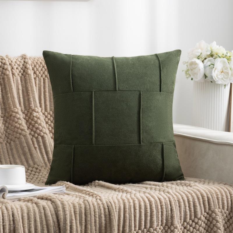 Light Luxury and High-end Living Room Leather Sofa Lumbar Pillow Case Without Core Large Back Cushion Pillow Pillow Case