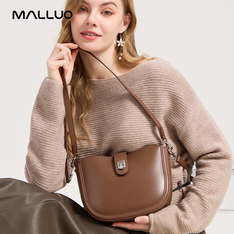 Women‘s Cowhide Underarm Shoulder Bag Ladies Natural Cow Leather Retro Handbags Female Fashi Luxury Designer Crossbody Bags