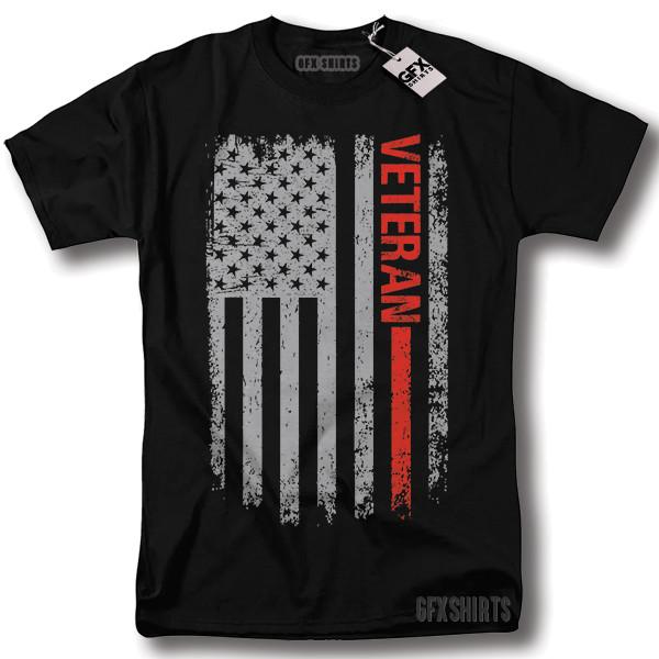 

Veteran Shirt Military Veterans Day Patriotic American Pride Graphic T-Shirt XL