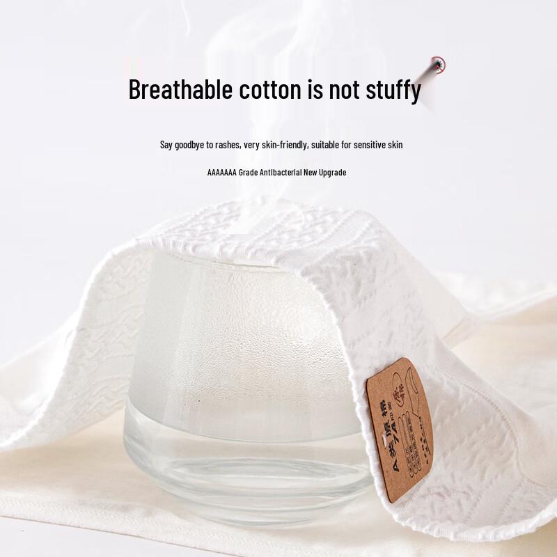 Palando Women's Class A 0-Dye Cotton Mid-Waist Briefs 4-Pack