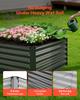 VEVOR 2 Pack Galvanized Raised Garden Beds, 2030 x 1020 x 460 mm, Rectangular Metal Planter Boxes Kit Outdoor, Elevated Planting Box with Gloves