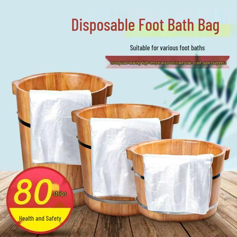 Disposable Foot Soak & Foot Massage Plastic Bag for Wooden Bucket or Wash Basin