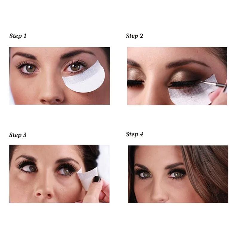 10/30/50 pezzi Stencil per Trucco Occhi Adesivi Monouso per Ombretto Scudo Eyeliner Cerotti Isolanti per Extension Ciglia Rimozione Ciglia
