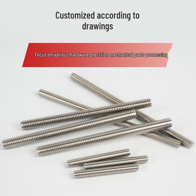 304 Stainless Steel Full Threaded Rod, 1 Meter, available in sizes M3, M6, M8, M10, M12.