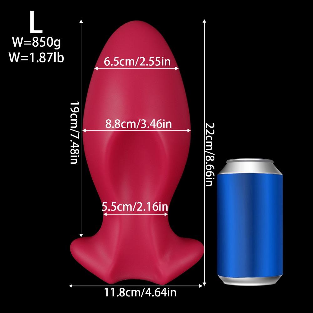 Liquid Silicone Egg Anal Plug Smooth Grooved Easy Insert SM Toy