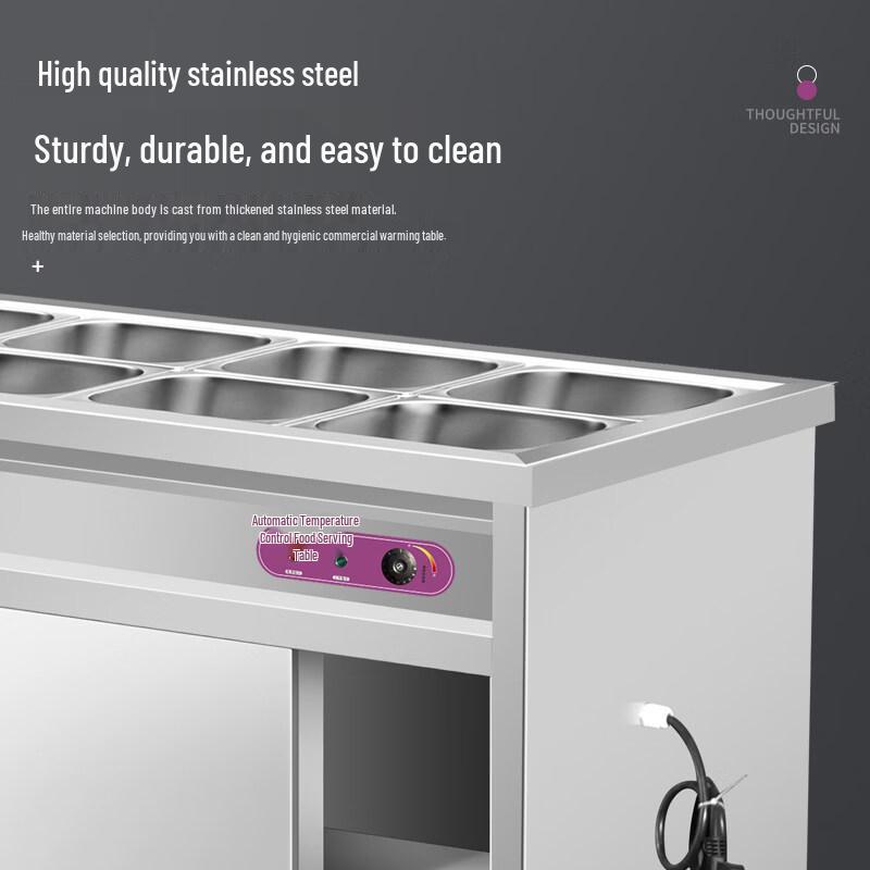 Yunduo Commercial Stainless Steel Electric Food Warmer Counter