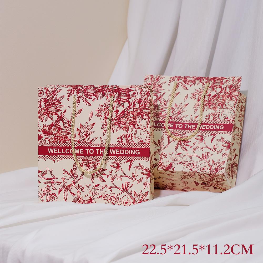Velvet Wedding Candy Box with Beaded Ribbon & Xi Character