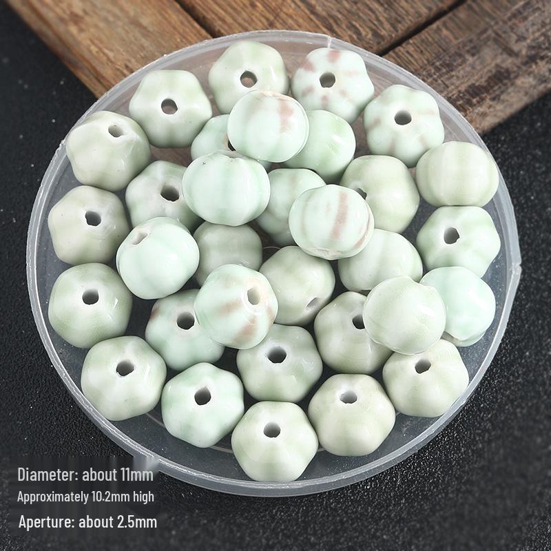 DIY Retro Ceramic Pumpkin Beads Bracelet Accessories - Handmade Jewelry Stringing & Weaving Materials