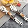 Anti Heat Salad Bread Serving Tongs, Barbecue Tongs, Non-Stick Food Tongs, Stainless Steel BBQ Tool, Bread Clip