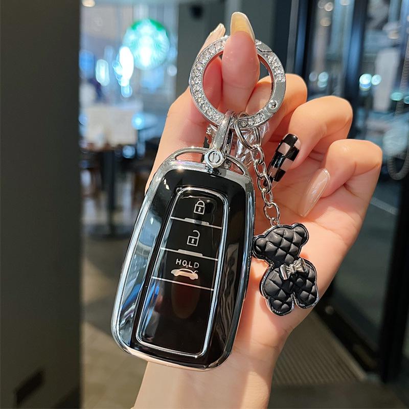 Toyota Car Key Case for Avalon, Camry, Highlander, Corolla, RAV4, IZOA, CHR - Cartoon Design for Men and Women