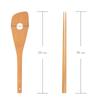 FSC TAKEMI Bamboo Spatula and Chopsticks Set Includes Slotted and Chopping Certified (2-Piece Set) 30cm, Spatula, Chopsticks, Chopsticks, TM-SC2