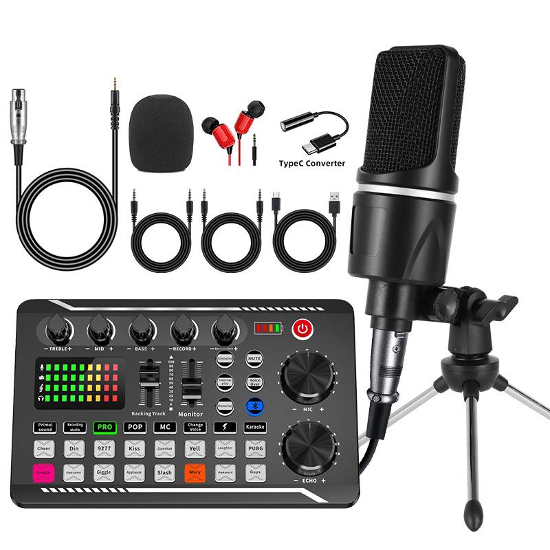 English Podcast Microphone Set F998 – Full Live Broadcast Equipment Kit