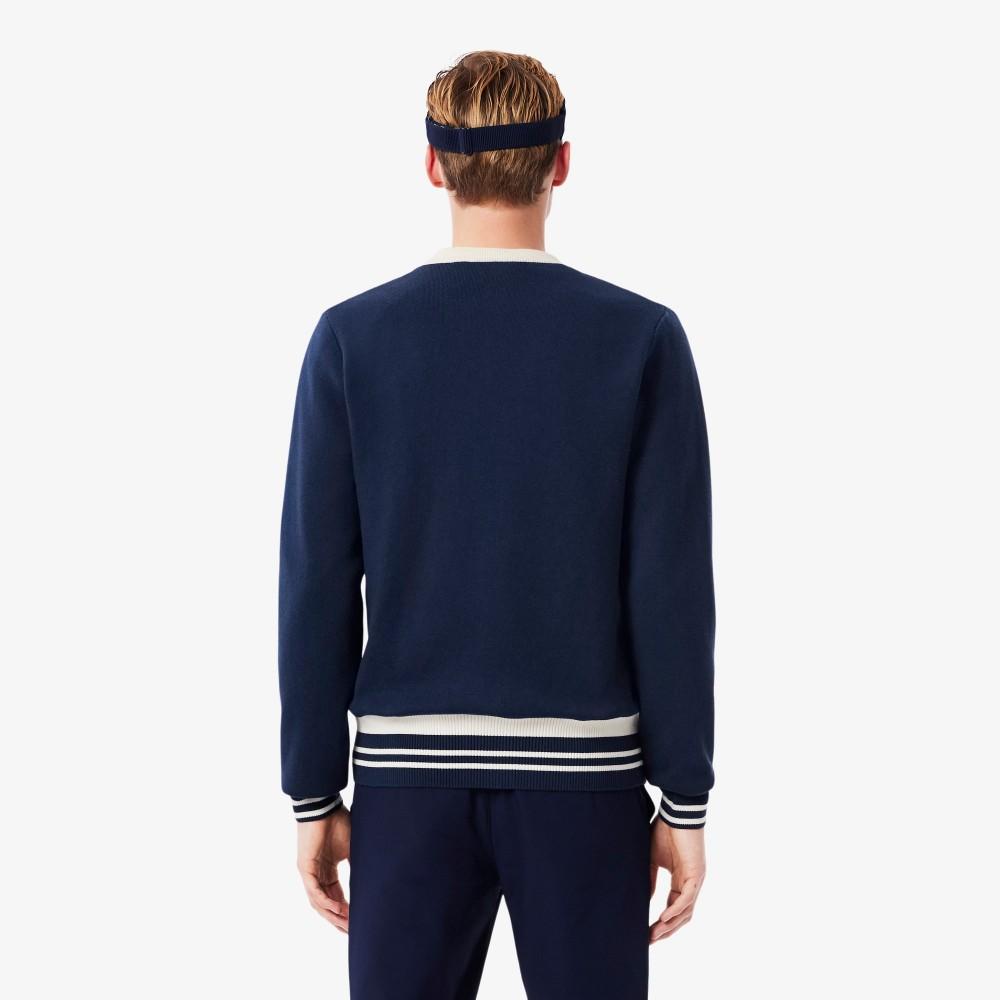 [lacoste] Men's Golf Color-Tipped Windproof Cardigan AH7725-55NHHW