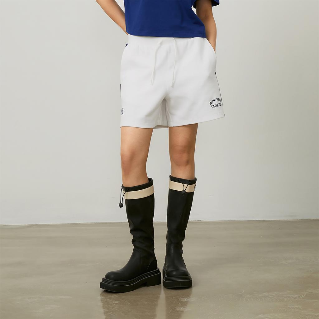 New MLB Casual Shorts Women's Ivory White 3FSPV0243-50IVS