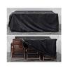 Garden Furniture Cover Waterproof Windproof Anti-UV Patio Table Cover 123x123x74cm Black