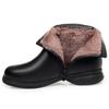 3.5cm Fashion Comfortable Soft Leather Boots Women's Fur Shoes Winter 2025 Med Square Heels Warm Short Plush Ankle Boots Office