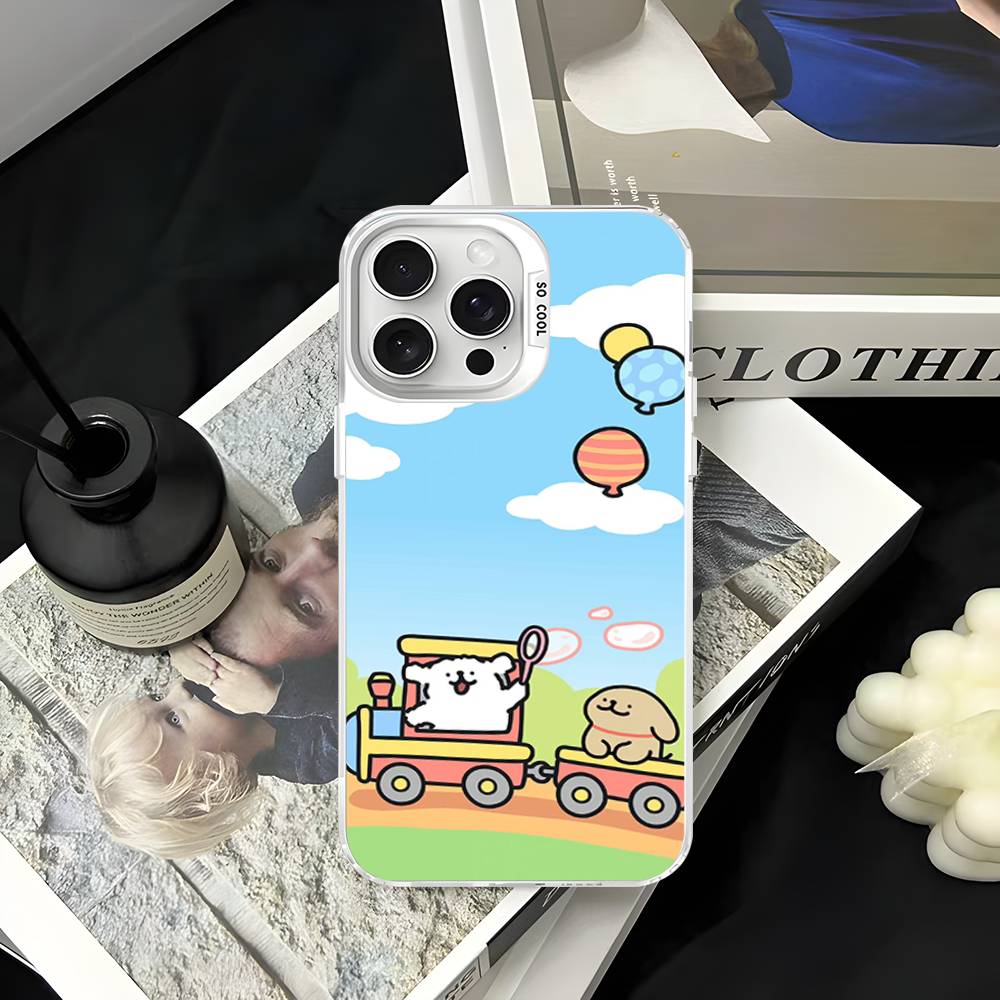 Lovely Line Dog Maltese Phone Cases For iPhone 17 16 15 14 13 12 11 Plus Pro Max Colorful Case