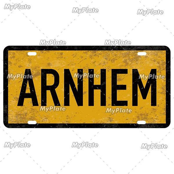 [MyPlate] Vintage Berlin Arnhem City 15x30CM Plate Metal Sign Vintage Plaque Tin Sign Man Cave Decoration Bar Sign Club Poster